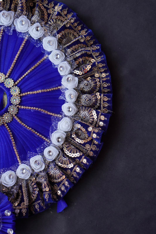 ROYAL BLUE HEAVY LACE POSHAK//WITH PAGDI