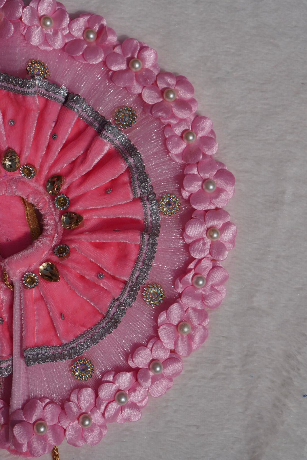 WINTER SPECIAL //PINK VELVET WITH PINK FLOWERS HEAVY POSHAK // WITH PAGDI