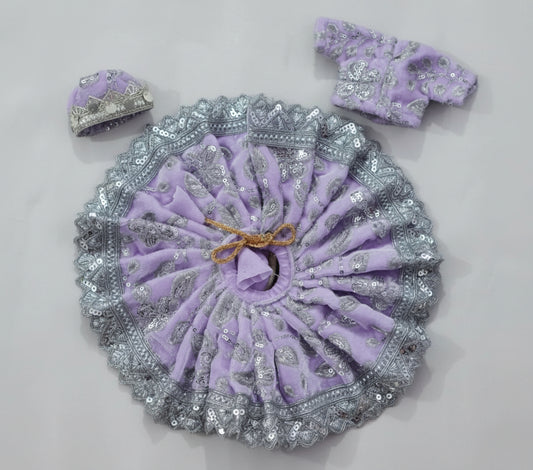 LAVENDER SILVER 100% WINTER VELVET POSHAK// WITH CAP // WITH FULL SLEVE KOTI OR JOINT KOTI