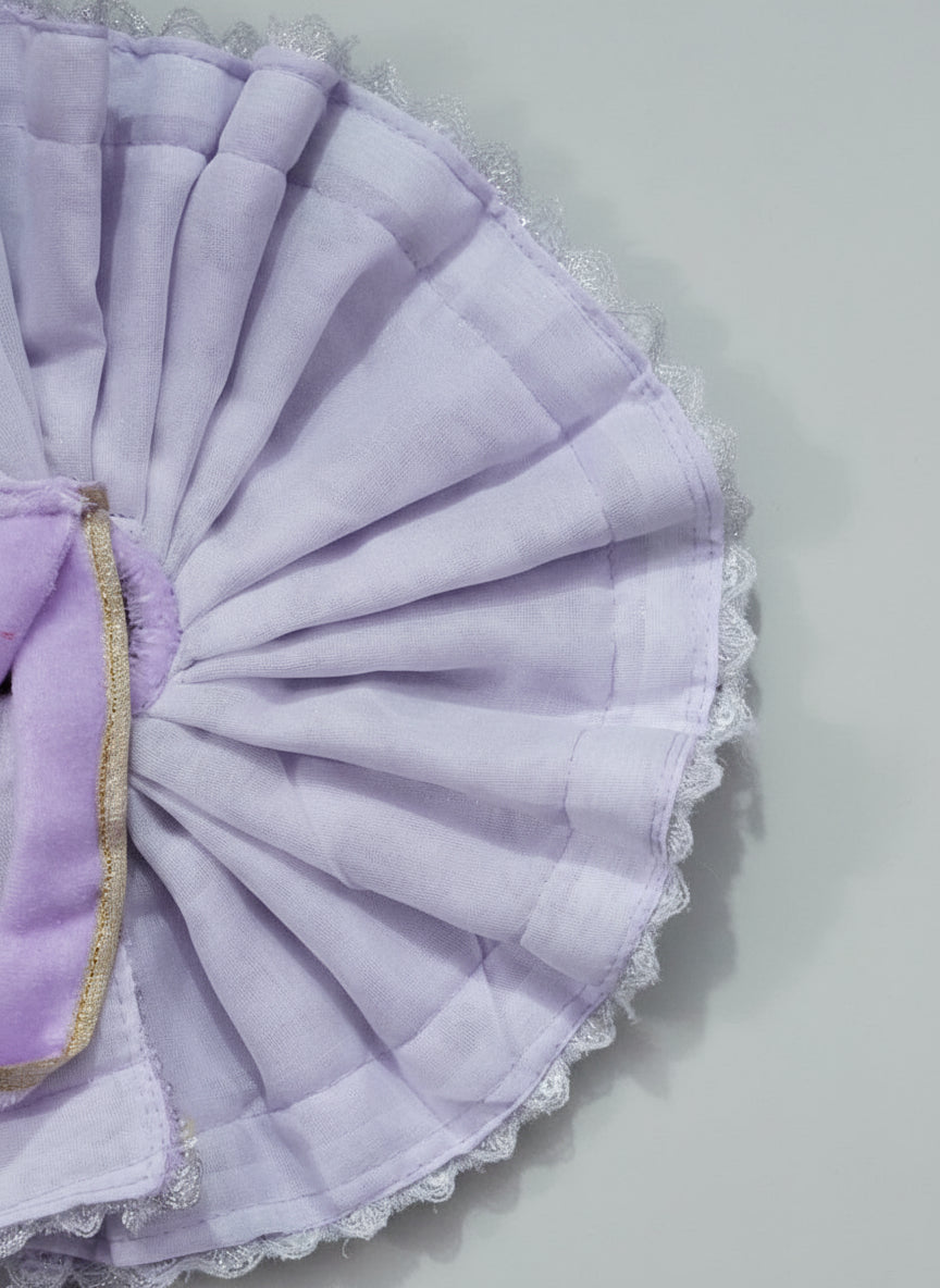 LAVENDER SILVER 100% WINTER VELVET POSHAK// WITH CAP // WITH FULL SLEVE KOTI OR JOINT KOTI