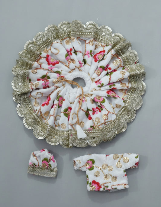 RED SILVER 100% WINTER VELVET POSHAK// WITH CAP // WITH FULL SLEVE KOTI OR JOINT KOTI