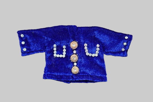 BLUE SOFT VELVET // NIGHT DRESSES SET(CAP, KURTA & PAJAMA)// FOR LADDU GOPAL