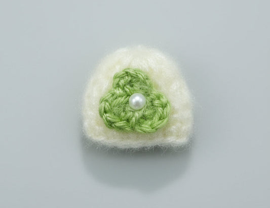 LIGHT GREEN WITH WHITE SPOTTED KNITTED//WINTER WOOLEN POSHAK//WITH CAP AND MUFFLER