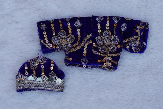 PREMIUM ROYAL BLUE VELVET FABRIC////SOFT WARM CONFMORTABLE WITH CAP