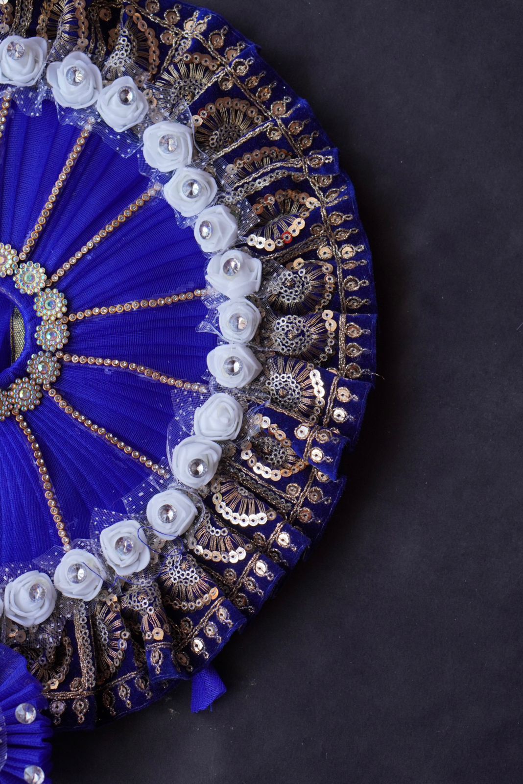 ROYAL BLUE HEAVY LACE POSHAK//WITH PAGDI