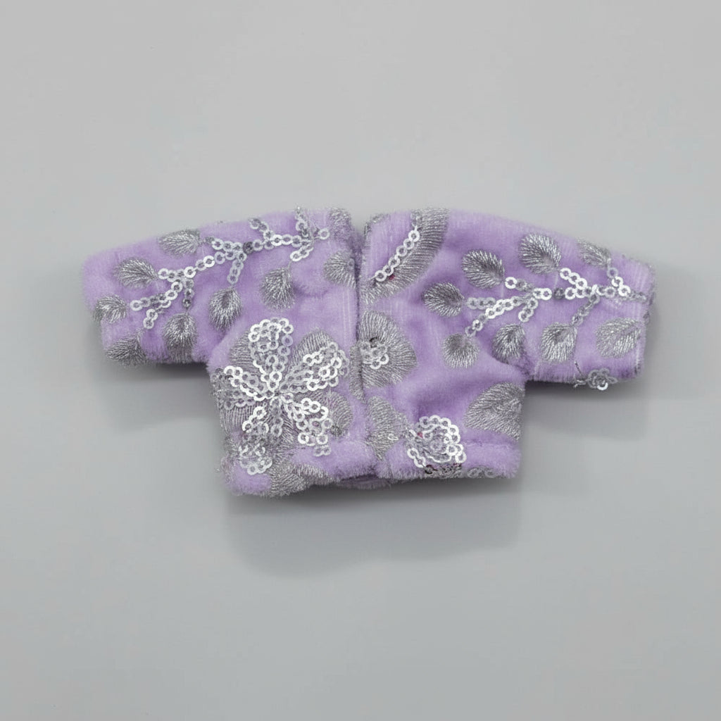 LAVENDER SILVER  100% WINTER VELVET POSHAK// WITH CAP // WITH FULL SLEVE KOTI OR JOINT KOTI