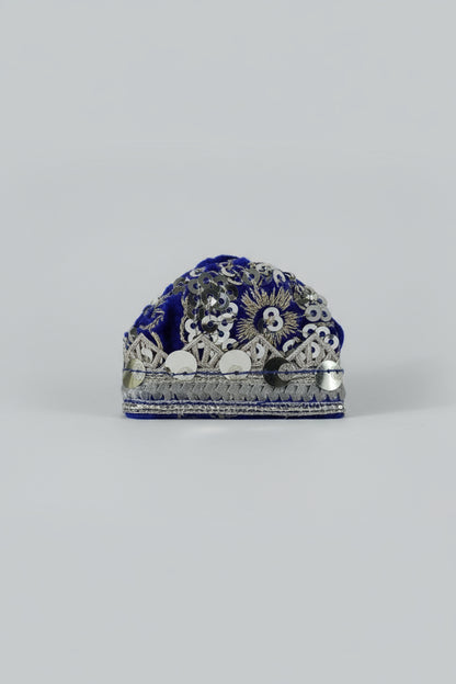 BLUE SILVER 100% WINTER VELVET POSHAK// WITH CAP // WITH FULL SLEVE KOTI OR JOINT KOTI