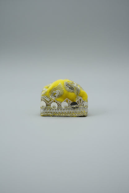 YELLOW SILVER 100% WINTER VELVET POSHAK// WITH CAP // WITH FULL SLEVE KOTI OR JOINT KOTI