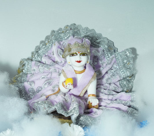 LAVENDER SILVER  100% WINTER VELVET POSHAK// WITH CAP // WITH FULL SLEVE KOTI OR JOINT KOTI