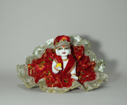 RED SILVER 100% WINTER VELVET POSHAK// WITH CAP // WITH FULL SLEVE KOTI OR JOINT KOTI