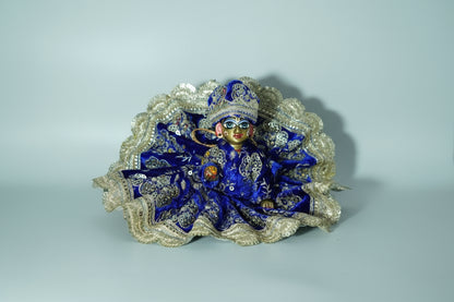 BLUE SILVER 100% WINTER VELVET POSHAK// WITH CAP // WITH FULL SLEVE KOTI OR JOINT KOTI