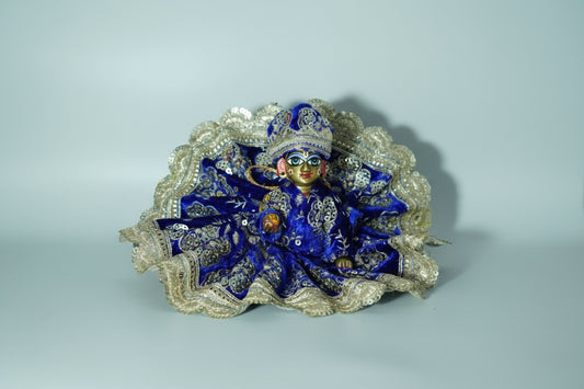 BLUE SILVER 100% WINTER VELVET POSHAK// WITH CAP // WITH FULL SLEVE KOTI OR JOINT KOTI