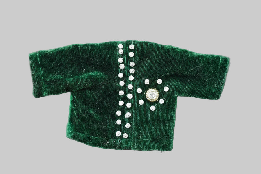 DARK GREEN SOFT VELVET // NIGHT DRESSES SET(CAP, KURTA & PAJAMA)// FOR LADDU GOPAL