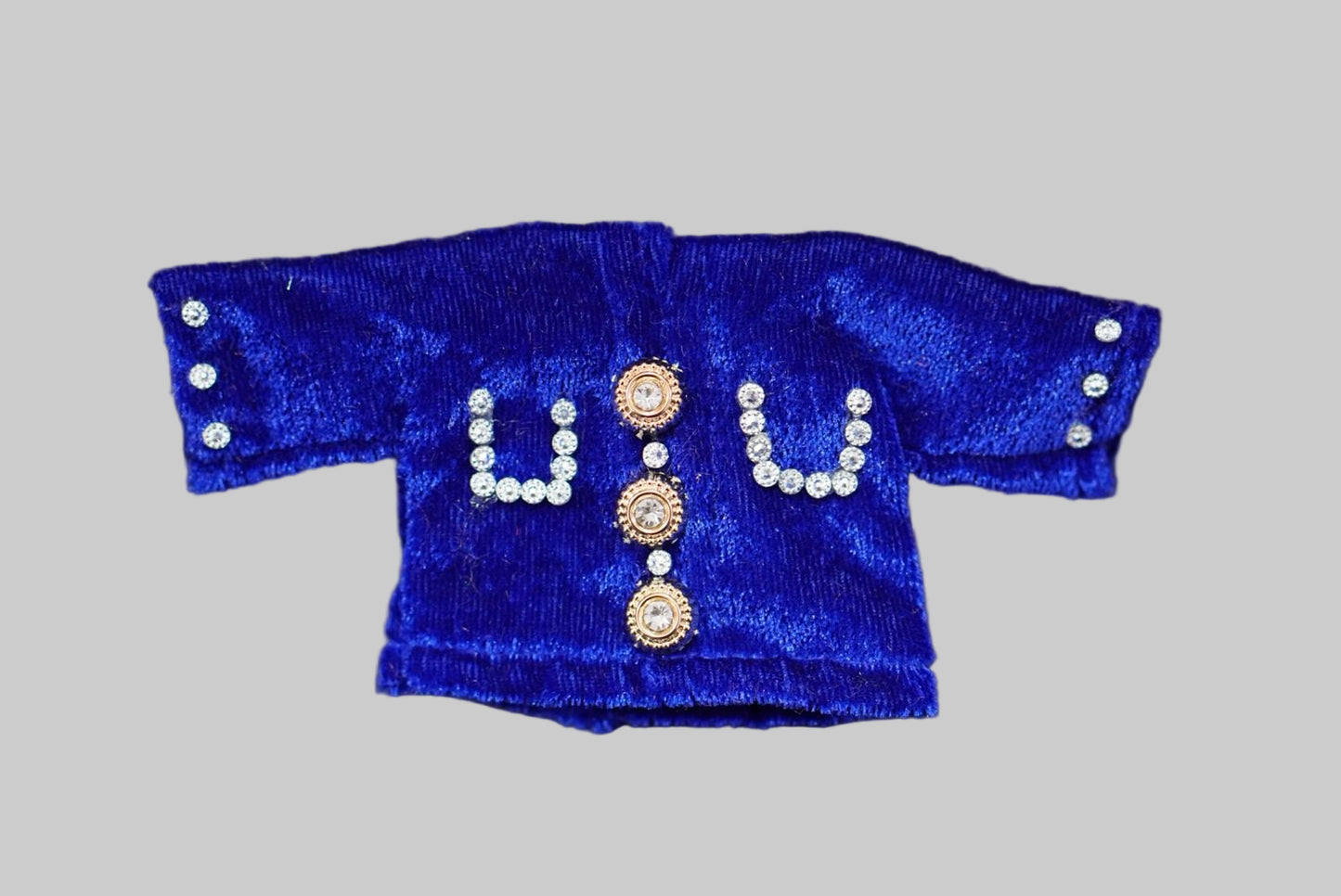 BLUE  SOFT VELVET // NIGHT DRESSES SET(CAP, KURTA & PAJAMA)// FOR LADDU GOPAL