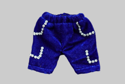 BLUE  SOFT VELVET // NIGHT DRESSES SET(CAP, KURTA & PAJAMA)// FOR LADDU GOPAL