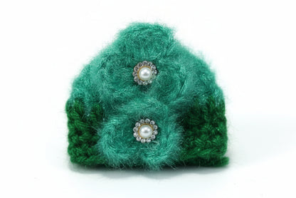 PREMIUM DARK GREEN KNITTED //WINTER WOOLEN POSHAK//WITH CAP