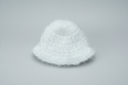PURE WHITE KNITTED//WINTER WOOLEN POSHA//WITH CAP