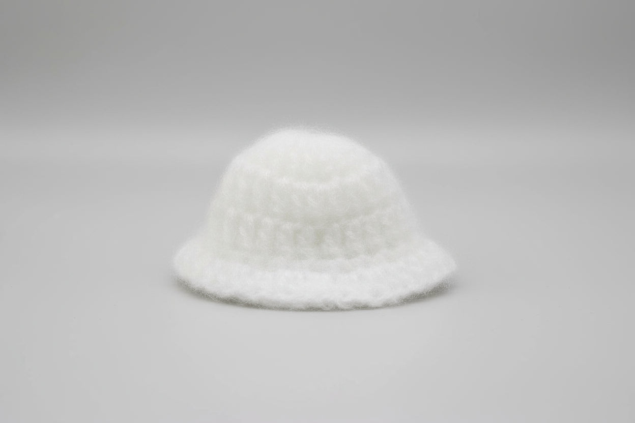 WHITE LEAVES WITH PINK BORDER  KNITTED//WINTER WOOLEN POSHAK//WITH CAP