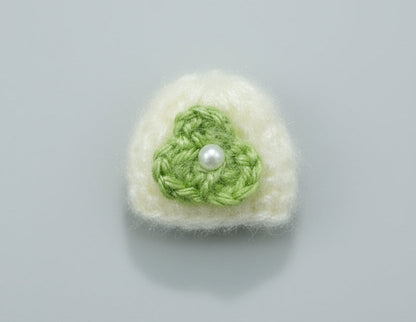 LIGHT GREEN WITH WHITE SPOTTED KNITTED//WINTER WOOLEN POSHAK//WITH CAP AND MUFFLER