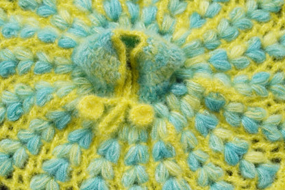 FIROZI MIX WITH YELLOW KNITTED//WINTER WOOLEN POSHAK//WITH CAP