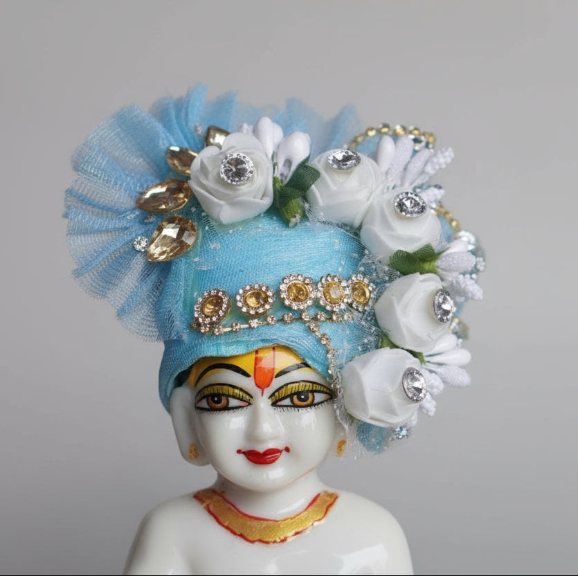 BLUE HORIZON FLORAL//USE WHITE FLOWERS//WITH HEAVY PASTING