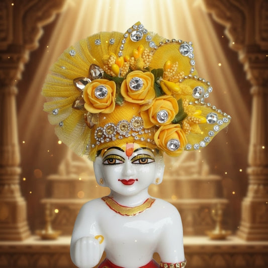 SUN GOLD BLOSSOM PAGDI // ALL SIZE AVAILABLE // WITH HEAVY PASTING