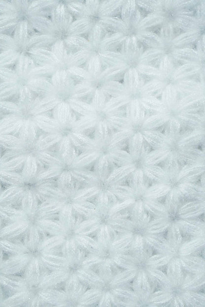 HAND KNITTED PREMIUM WHITE SHAWAL WITH DARK GREEN BORDER//FOR ALL SIZES GOPAL JI