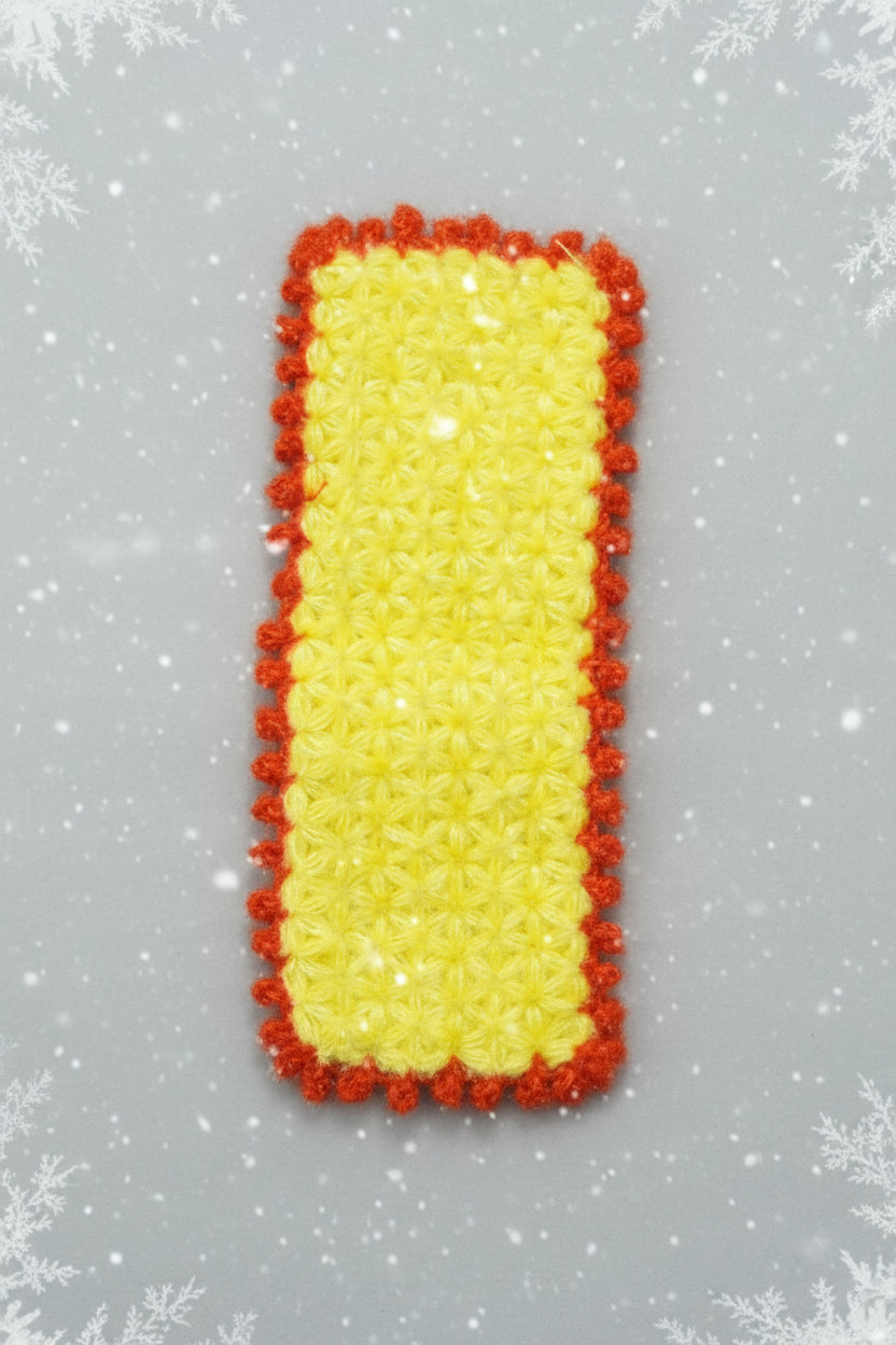 YELLOW WITH RED BORDER WINTER SHAWAL//KRISHNA KUNJ -LADDU GOPAL JI //