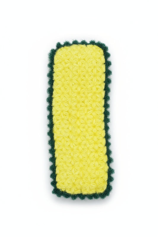 HAND KNITTED PREMIUM YELLOW WITH GREEN BORDER COLOUR SHAWAL//FOR ALL SIZES GOPAL JI