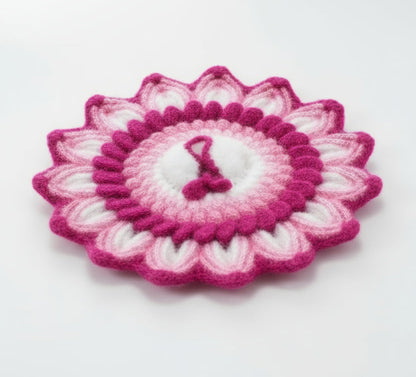 PREMIUM MAGENTA COLOUR FRILL  WITH MULTI LEAVES HAND KNITTED  || GOPAL JI WINTER WOLLEN DRESS