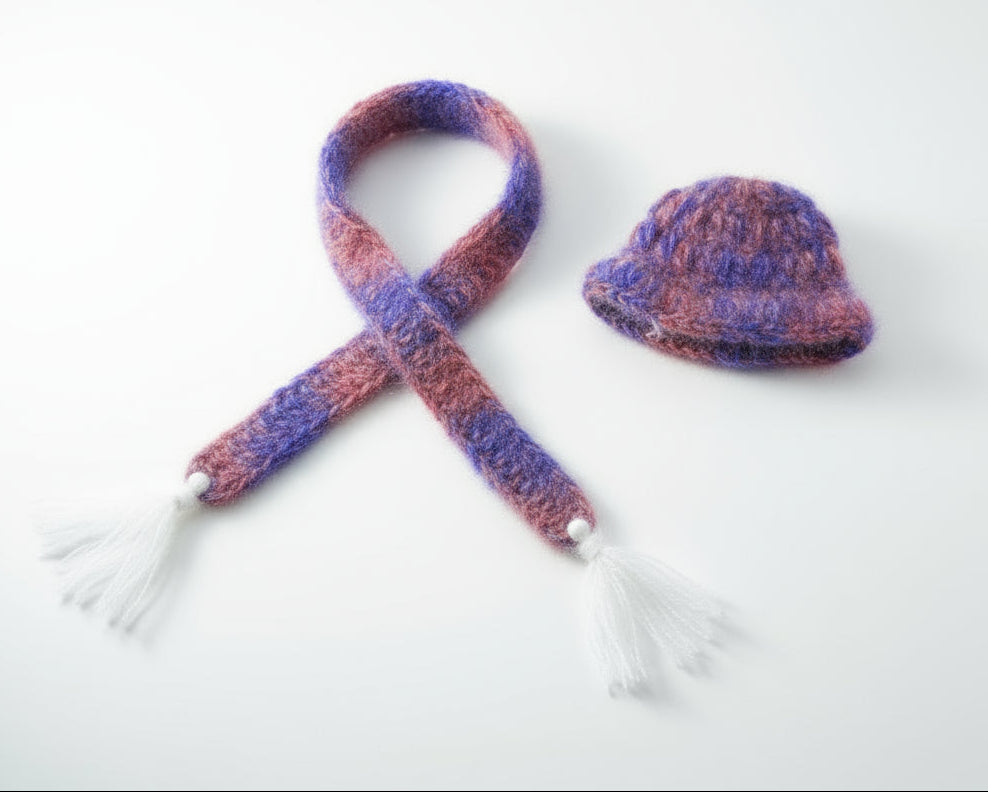 MULTI COLOUR FLOWER BORDER WHITE POSHAK// WITH MUFFLAR AND CAP//HAND KNITTDE WINTER WOOLEN POSHAK