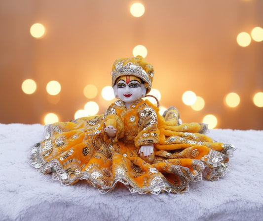 ELEGANT YELLOW COLOUR SYMBOLIZING PURITY AND DEVOTION//PREMIMUM FABRIC// WITH WARM CAP